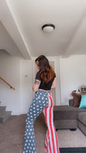 Load image into Gallery viewer, Denim American Flag Bell Bottoms
