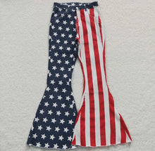 Load image into Gallery viewer, Denim American Flag Bell Bottoms
